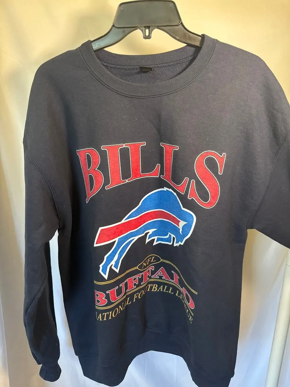 Buffalo Bills NFL Graphic Crewneck Sweatshirt Navy Gildan Heavy Blend Large